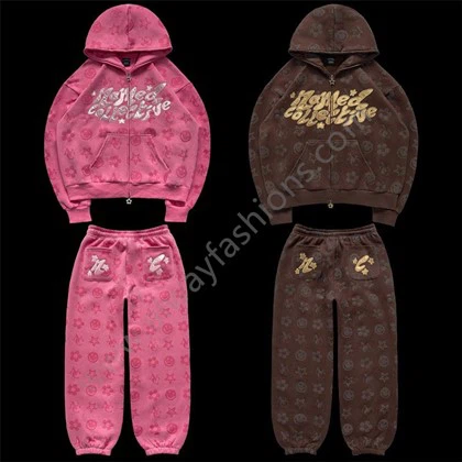 اسٹیکڈ جوگرس سیٹ